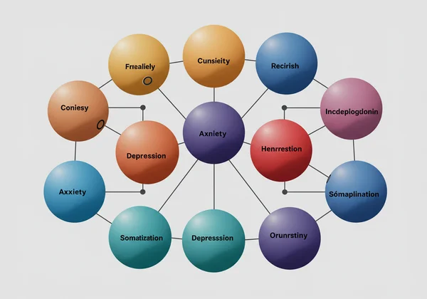 一张显示 SCL-90 九个症状维度的可视化图表。