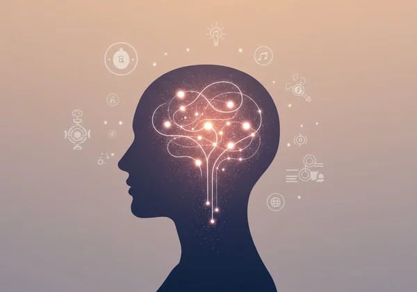 一张象征自我发现和幸福的抽象心理地图。