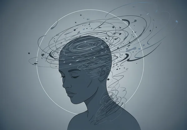 Person feeling overwhelmed by psychological strain, high GSI