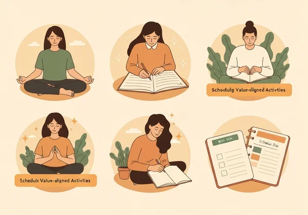 Daily wellbeing practices illustration