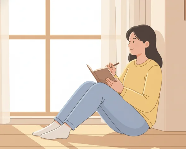 Person reflecting on seeking professional help