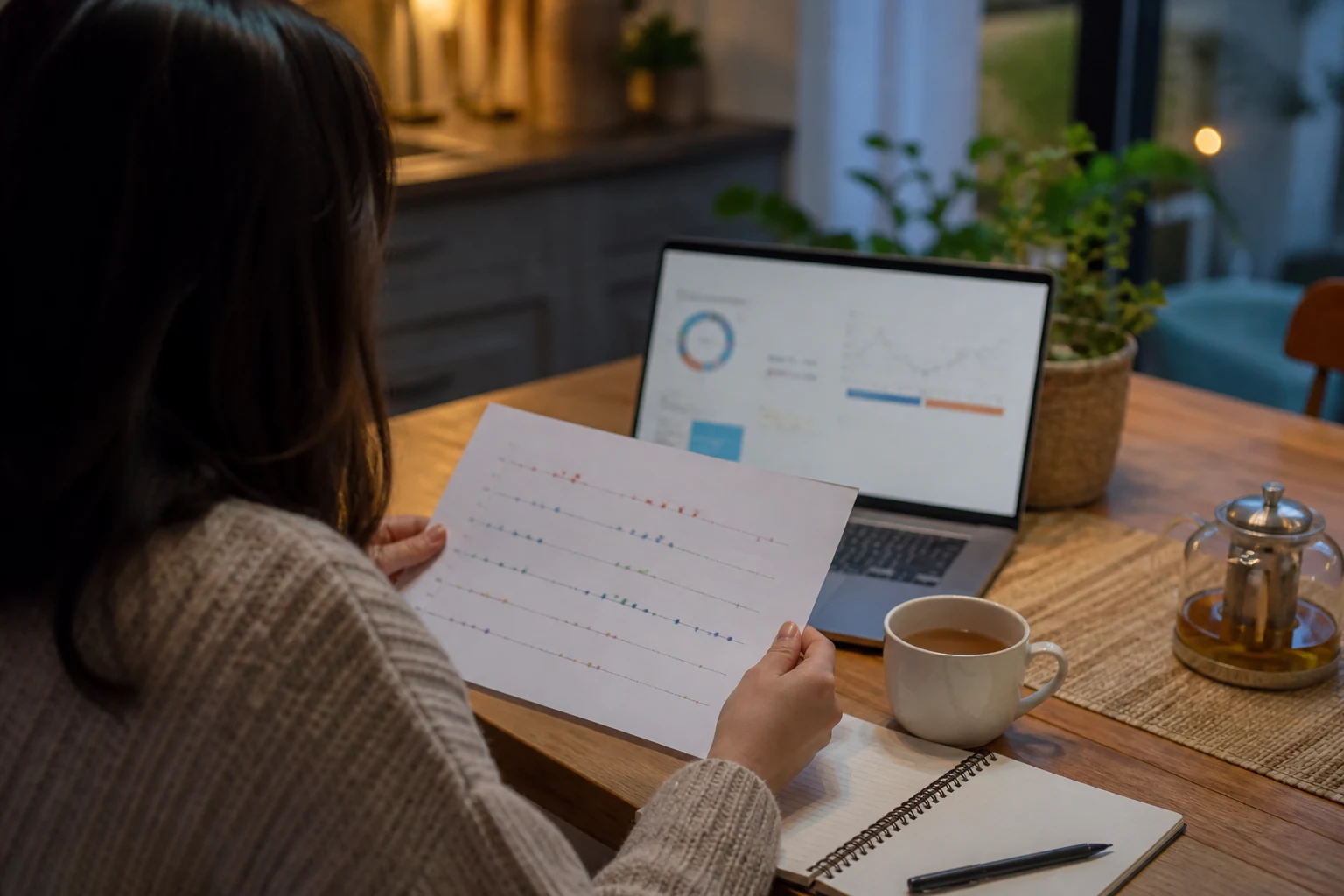 Reviewing symptom patterns calmly