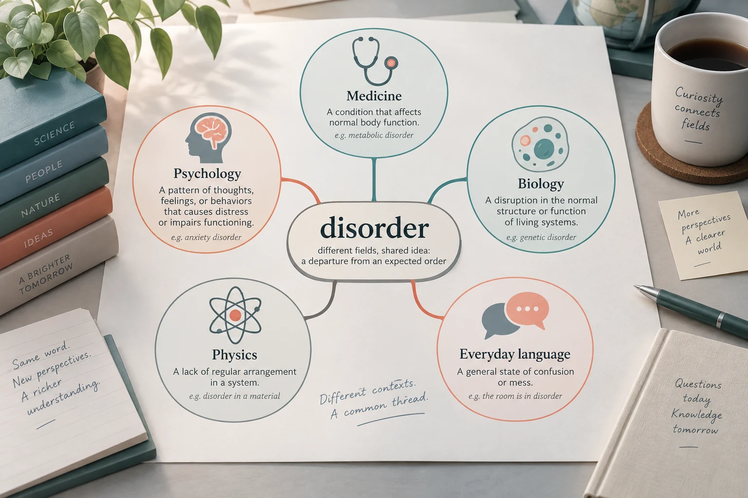Concept map of disorder meaning